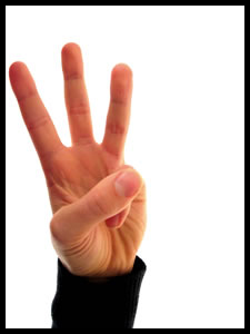 B (Three Fingers)